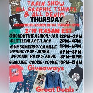 👚Graphic Tee & 👖Denim Train 🚂 Show Thursday, February 19th Live Notification🚨